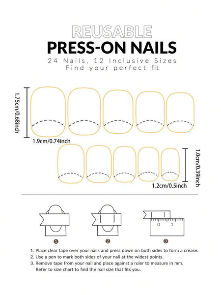 Blue love & glitz coffin med press on nails