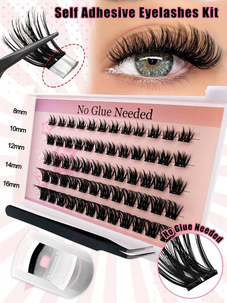 Quick apply No glue lash clusters kit