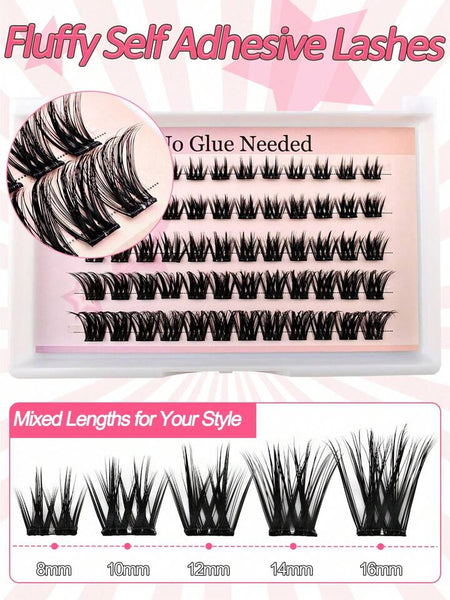 Quick apply No glue lash clusters kit