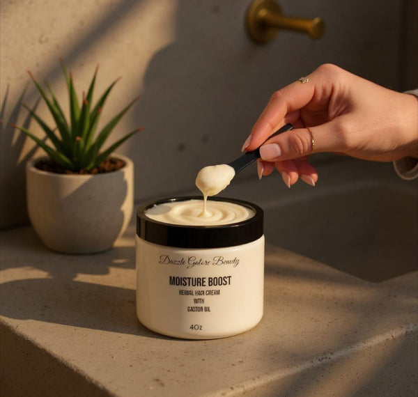 Moisture Boost Herbal Strengthening Hair Cream with Black castor oil