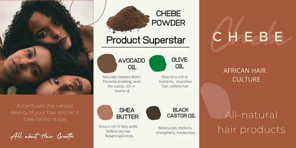 All Natural Sulfate Free Chebe Strengthening and Nourishing Shampoo and Conditoner