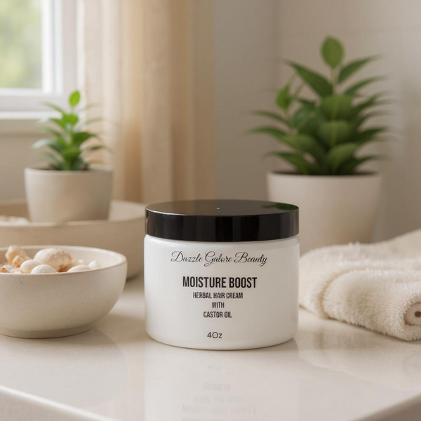 Moisture Boost Herbal Strengthening Hair Cream with Black castor oil