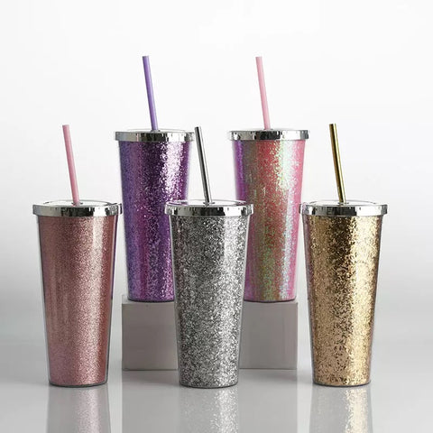Luxury glitter detail dazzle tumbler cups