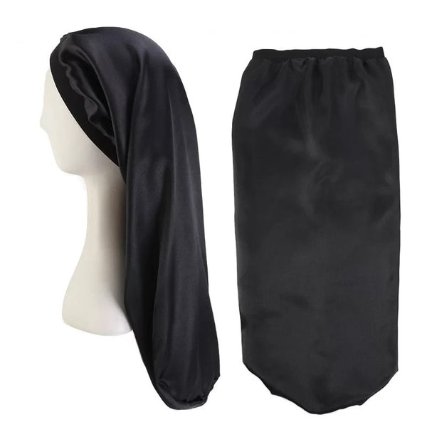 More length extra long hair satin bonnet for long hairstyles