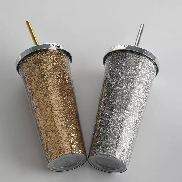 Luxury glitter detail dazzle tumbler cups