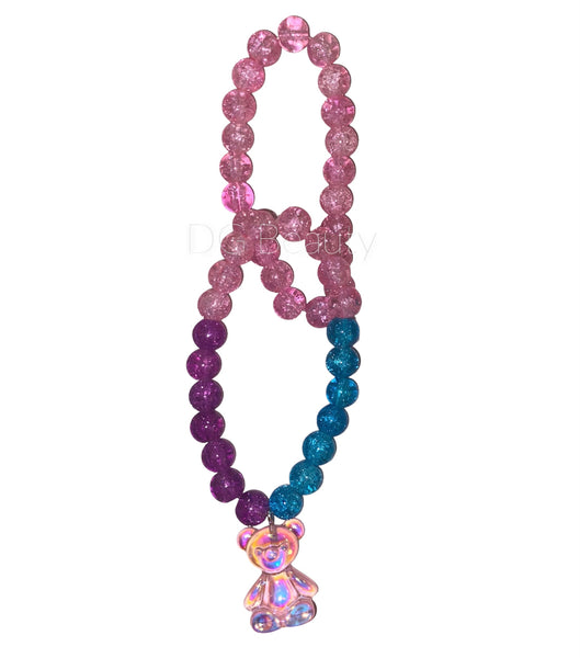 Candy pop bear beaded bracelet