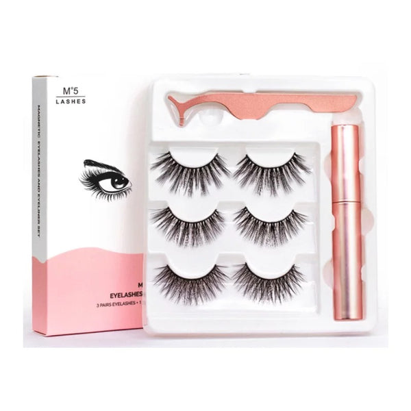 Easy apply magnetic eyelashes eyeliner set