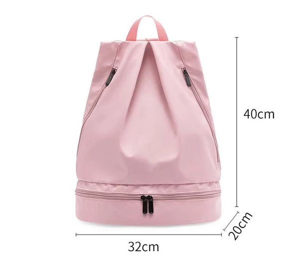 Custom name personalize travel wet dry backpack