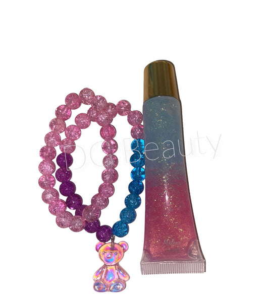 Candy pop bear beaded bracelet