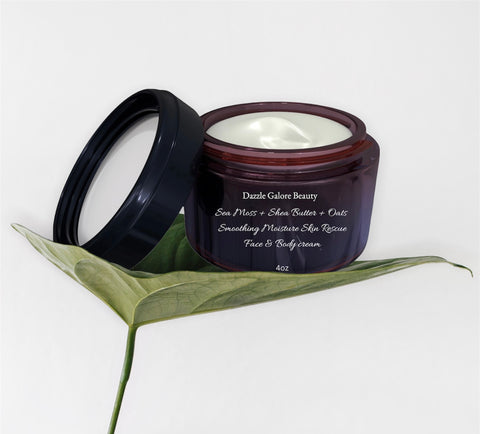 Sea moss butter oats eczema psoriasis smoothing skin relief moisturizing face & body cream