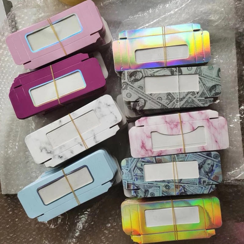 Wholesale luxury eyelash printed boxes packaging