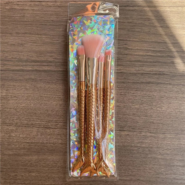 4pcs mermaid makeup brush set