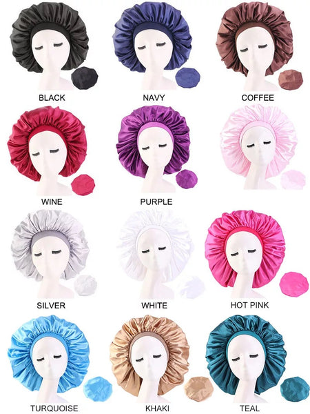 So soft satin moisture lock hair bonnet