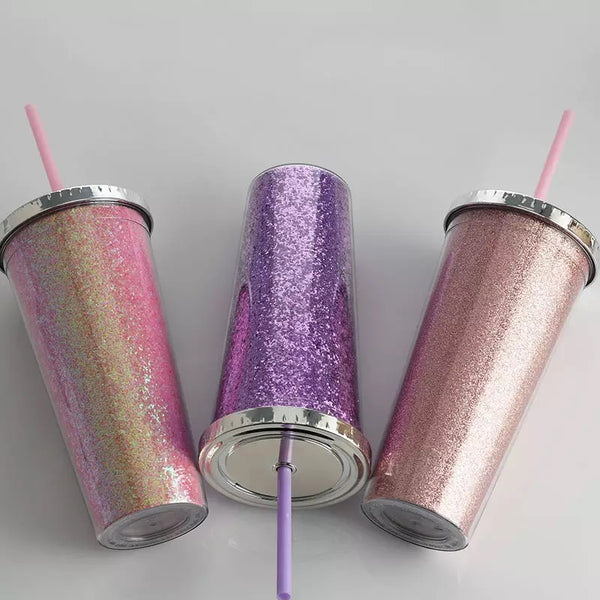 Luxury glitter detail dazzle tumbler cups