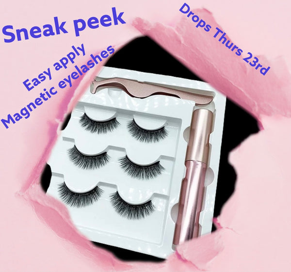 Easy apply magnetic eyelashes eyeliner set