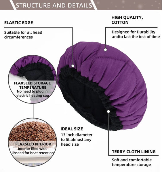 DG Restore Treatment Deep conditioning flaxseed Hair steamer Cap