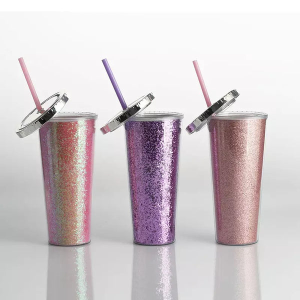 Luxury glitter detail dazzle tumbler cups