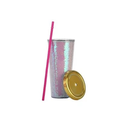 Luxury sequins detail tumbler cup