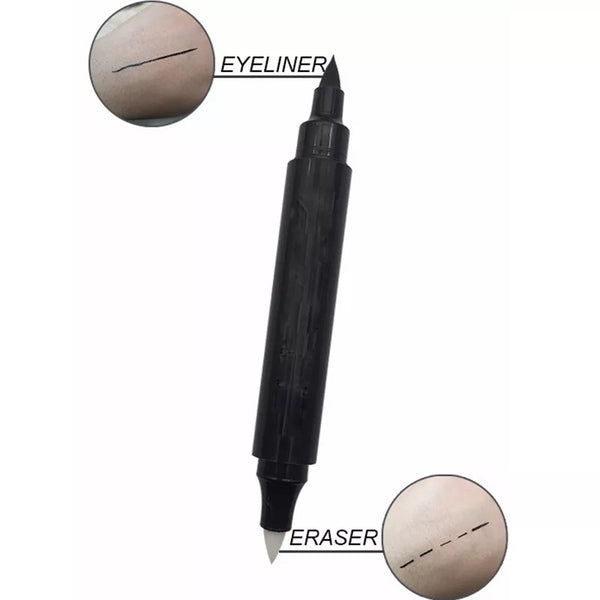 No error 2 in 1 waterproof eyeliner eraser pen